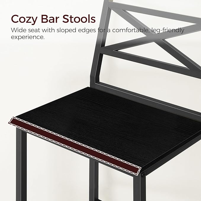 Bar Stools, Kitchen Breakfast Bar Chairs, Easy Assembly, - Image 9