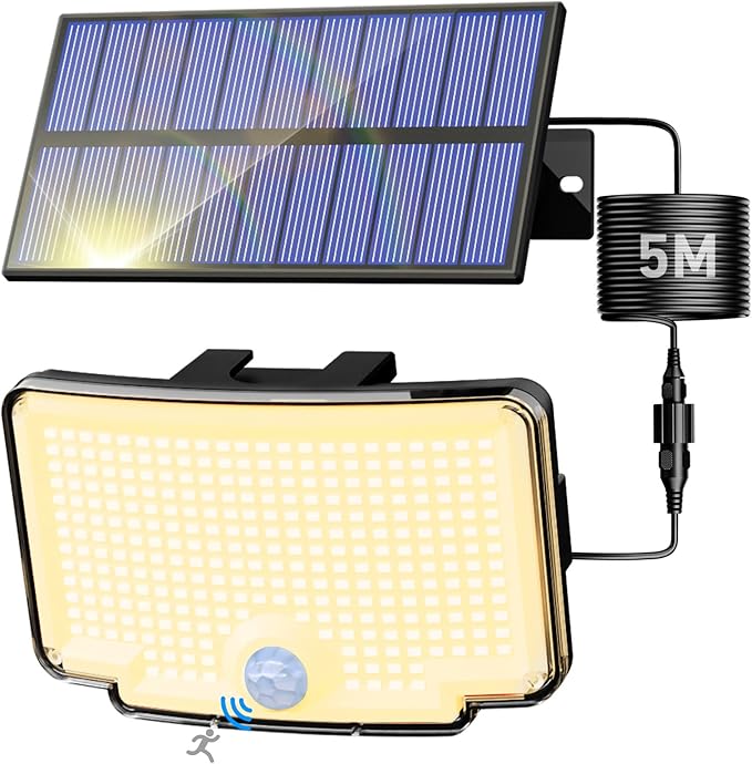 Peasur Solar Motion Lights Outdoor, 318 LED Solar Security Light by Peasur