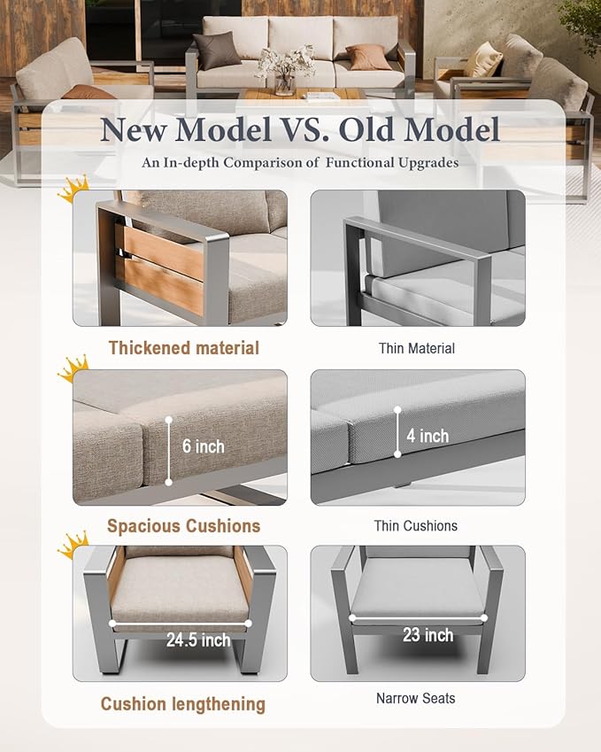 ZANDOR Outside Aluminum Lawn Furniture - Image 3