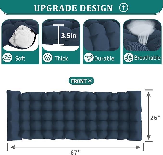 UDPATIO Oversized Zero Gravity Chair, 33In XXL Patio Reclining Chair - Image 3