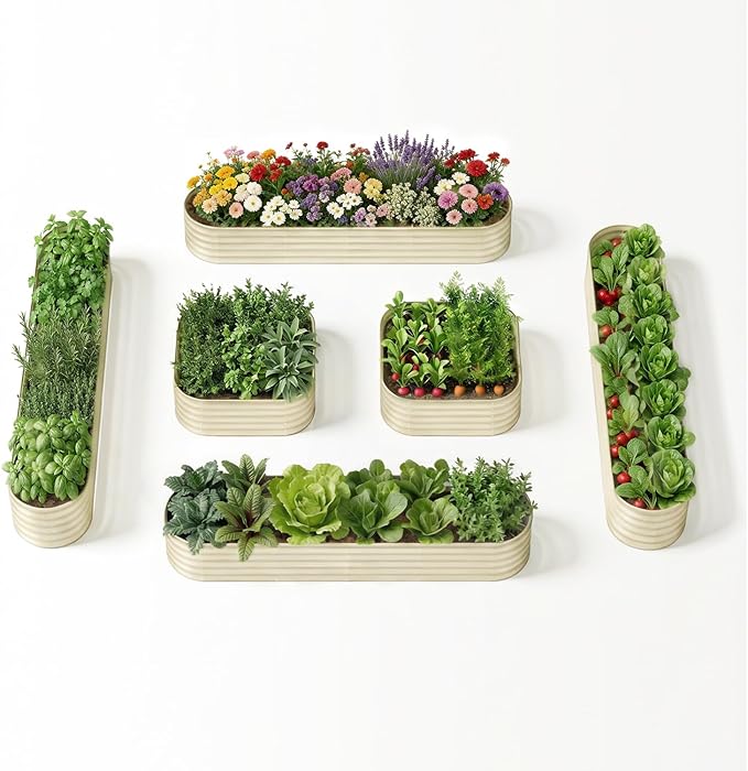 6-Pack 18” Tall Galvanized Raised Garden Beds – New Home Garden Layout by Annoell