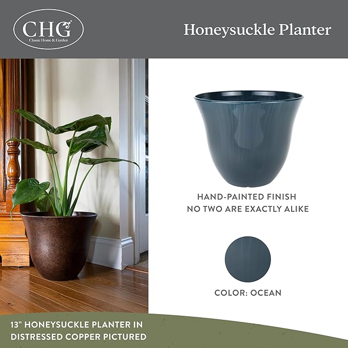 Classic Home and Garden Honeysuckle Resin Planters - Image 2