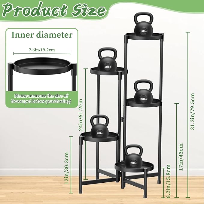 MOKANI Metal Plant Stand Indoor Outdoor - Image 2