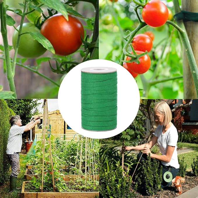 Plant Ties, 164 Feet 8mm Green Garden Twine Soft Garden String Stretchy Tree - Image 7