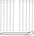 RIFNY Hanging Chains with Hooks, 10 Pieces 24 Inch Black Chain by RIFNY