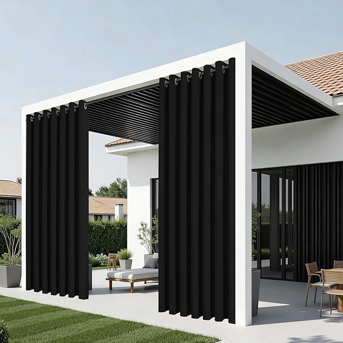 Joydeco Blackout Patio Sliding Door Curtains 96 Inches Long, Grommet Privacy - Image 9