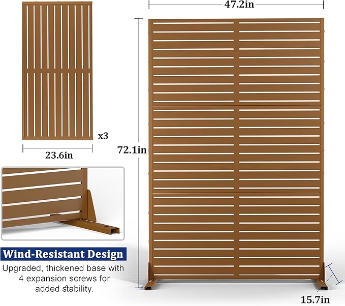 FENCY Outdoor Privacy Screen, Outdoor Freestanding Privacy Screen & Panels - Image 2
