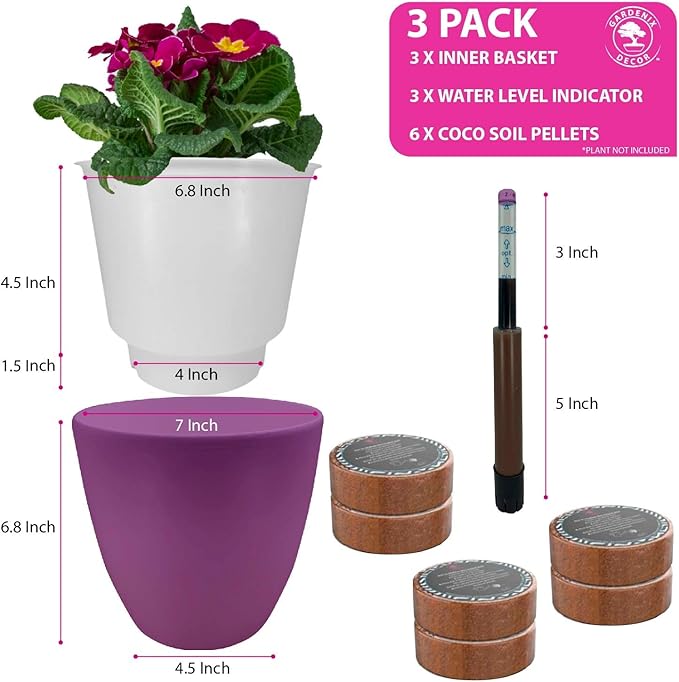 GARDENIX DECOR Self Watering Pots - Image 5
