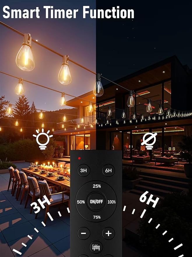 luckystyle 150FT LED Outdoor String Lights - Image 6