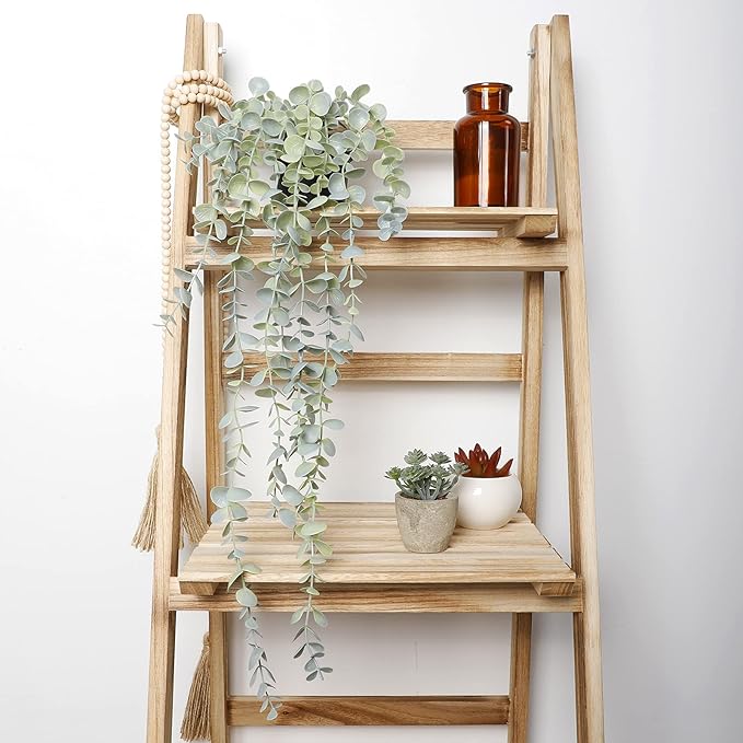 COCOBOO 1pcs Artificial Hanging Plants, Fake Potted Eucalyptus Faux Hanging - Image 4