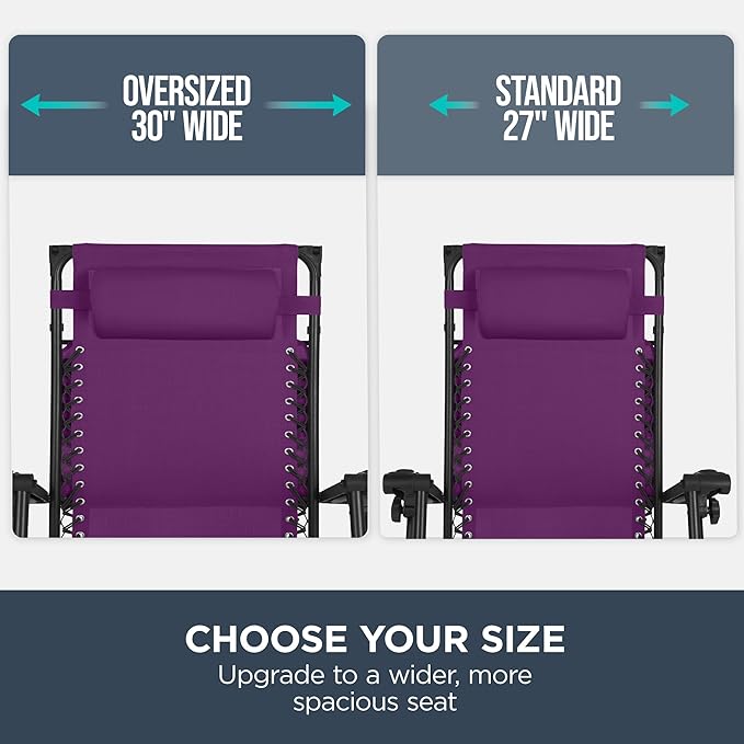 Best Choice Products 30” Wide Folding Zero Gravity Outdoor Recliner Patio - Image 4