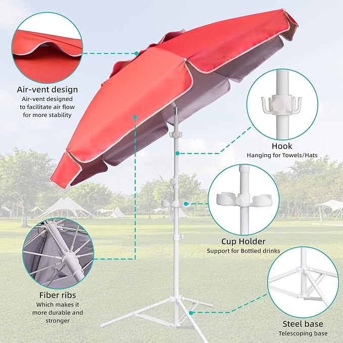AMMSUN Shade Umbrella, Premium Portable Umbrella - Image 3