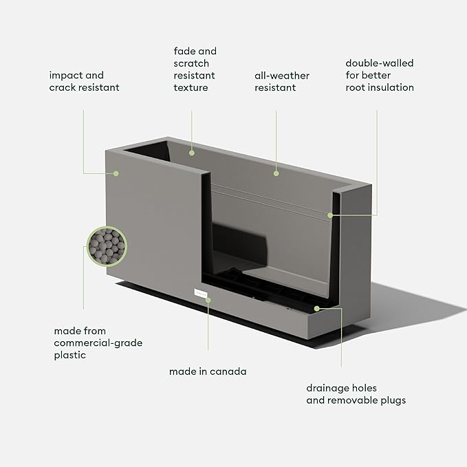 Veradek Block Series Long Box Planter - Image 2