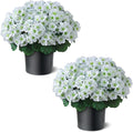 2 Pack Artificial Geranium Flowers Topitary Trees by GLIDLION