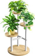 GEEBOBO 3 Tier Plant Stand Indoor, Metal Wood Plant Stands by GEEBOBO