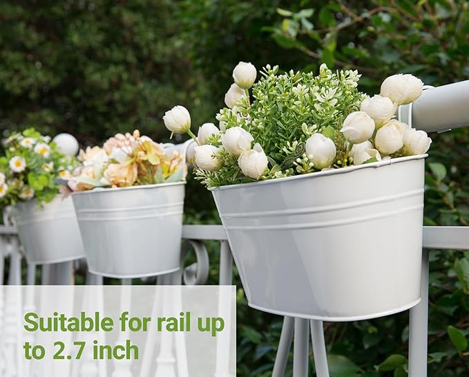 Dahey 10.5 Inch Metal Iron Hanging Flower Pots - Image 4