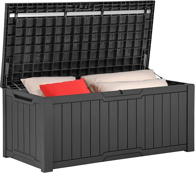YITAHOME 120 Gallon Outdoor Storage Deck Box, Large Resin Patio Storage by YITAHOME