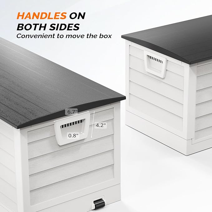 VINGLI 75 Gallon Collapsible Outdoor Storage Box, Simple-to-assemble Plastic - Image 5
