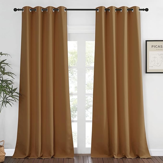 NICETOWN Bedroom Curtain Room Darkening Drapery 102 inches Length by NICETOWN