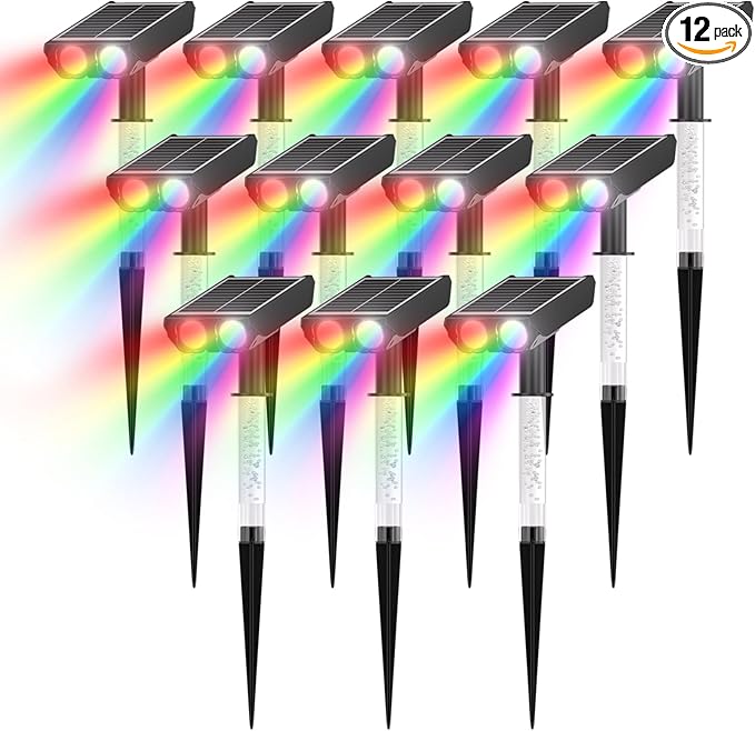RGB Solar Spot Lights : 2 IN 1 Solar Lights Outdoor by Unknown