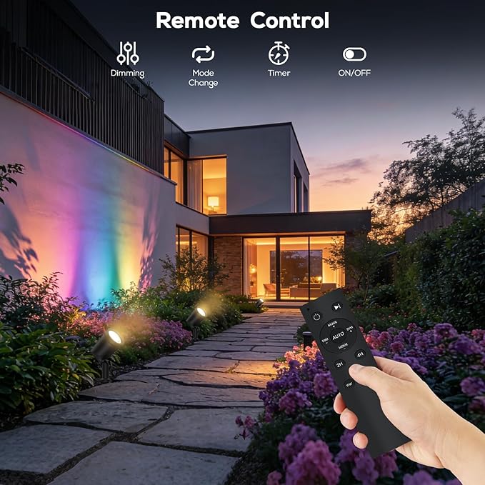 SUNTHIN 8 Pack 36W Smart Landscape Lights, RGBW Color Changing Landscape Lights - Image 3