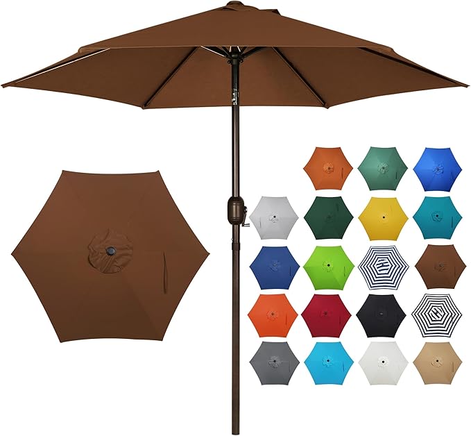 Blissun 7.5 ft Patio Umbrella, Yard Umbrella, Outdoor Market Umbrella by Blissun