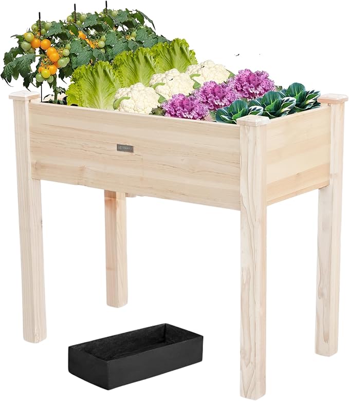 34x18x30in Wooden Raised Garden Bed by ZSYWODFO