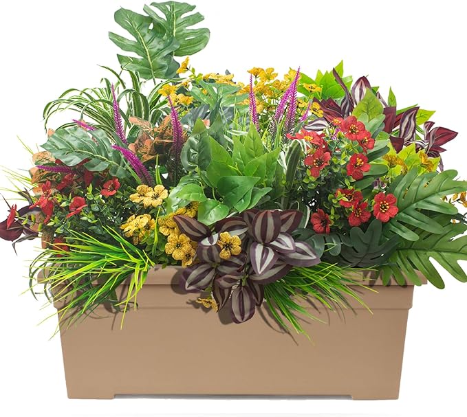 20PCS Fake Flowers UV Resistant Artificial Plants & Faux Shrubs by Grunyia