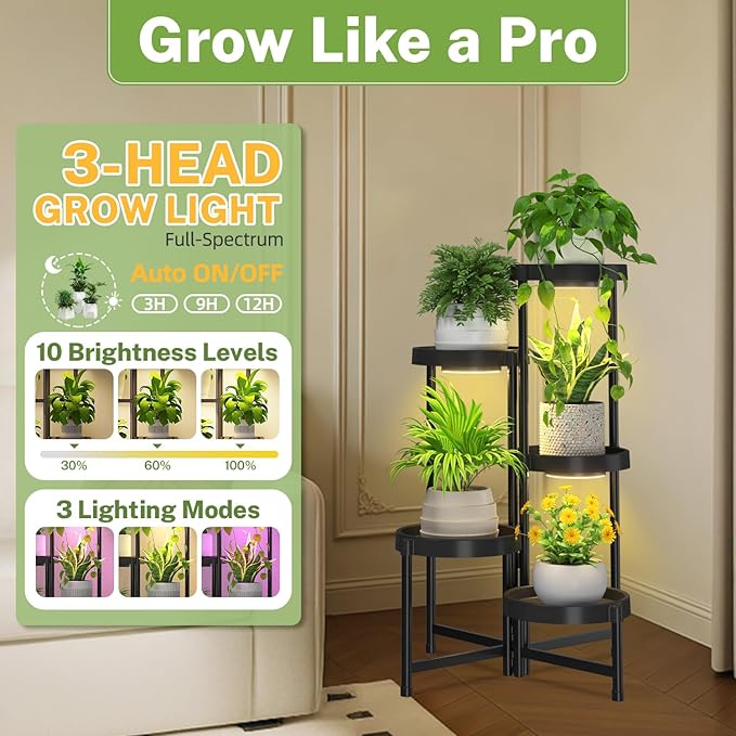 iDavosic.ly 5 Tier Folding Plant Stand Indoor Outdoor - Image 4