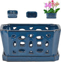 W&W Orchid Pot with Holes and Saucer by WWHomeDecor