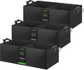 VIVOSUN 3-Pack 2-Grid 10 Gallon Grow Bags, Heavy Duty Square Plant Grow Pots by VIVOSUN