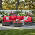 Tangkula 7 Pieces Wicker Patio Furniture Set, All-Weather Outdoor Rattan by TANGKULA