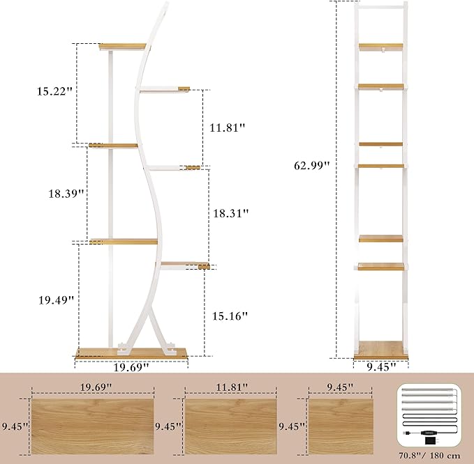 62" Plant Stand Indoor with Grow Lights - Image 3