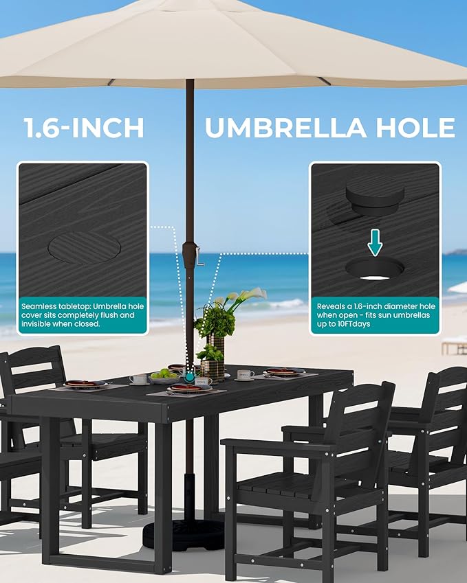 SERWALL HDPE Outdoor Dining Set - Image 4