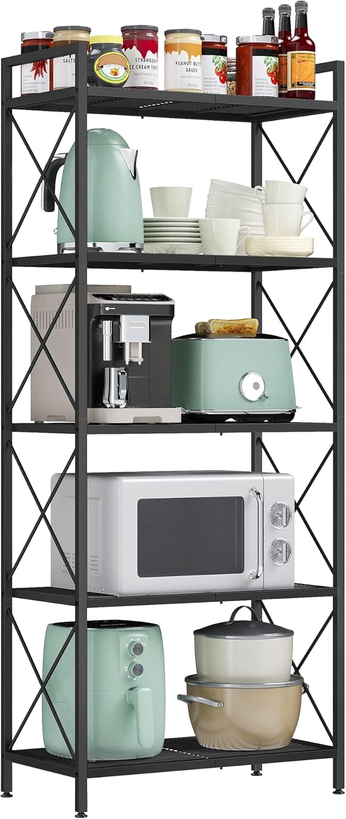 SONGMICS 5-Tier Metal Storage Rack, Shelving Unit - Image 8