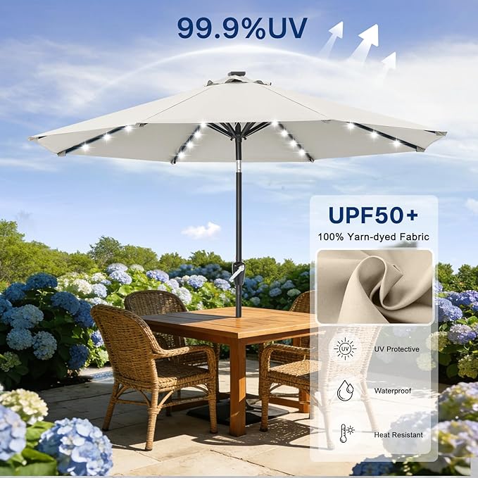 ABCCANOPY 10FT Durable Solar Led Patio Umbrellas - Image 5