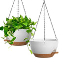 13 Inch 2 Pack Large Self Watering Hanging Planters by UOUZ