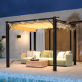 Aoxun 10'x10' Outdoor Pergola, Patio Aluminum Pergola by Aoxun