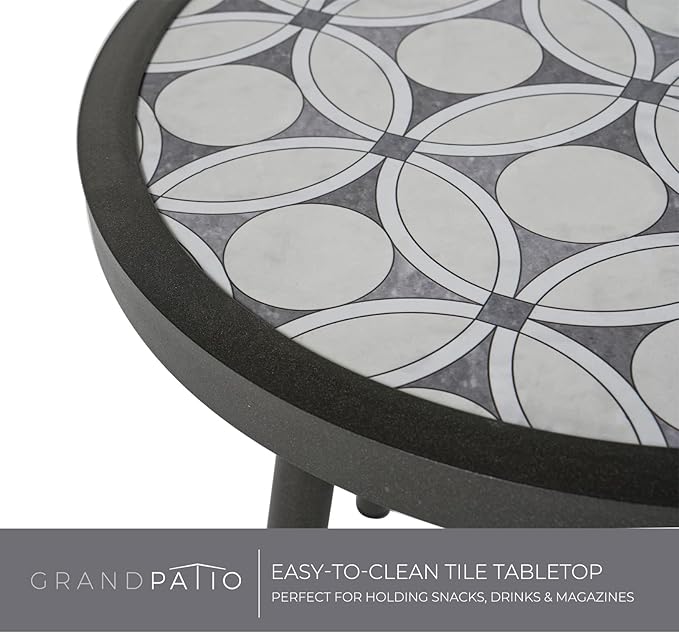 Grand patio Dining Chair Set of 3, Swivel Rope Armchairs - Image 7