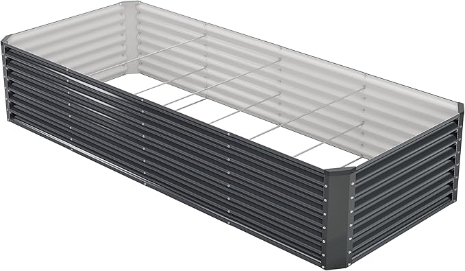8x2x2FT Galvanized Raised Garden Bed, Galvanized Planter Boxes Outdoor - Image 8
