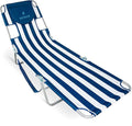 Ostrich Chaise Lounge Blue and White Striped by OstrichProducts