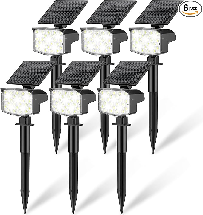 Solar Spot Lights Outdoor Waterproof Adjustable Solar Powered Landscape Lights by NACINIC