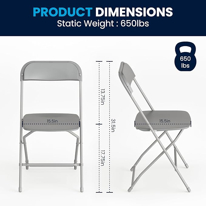 Flash Furniture Hercules Series Plastic Folding Chair - Image 2