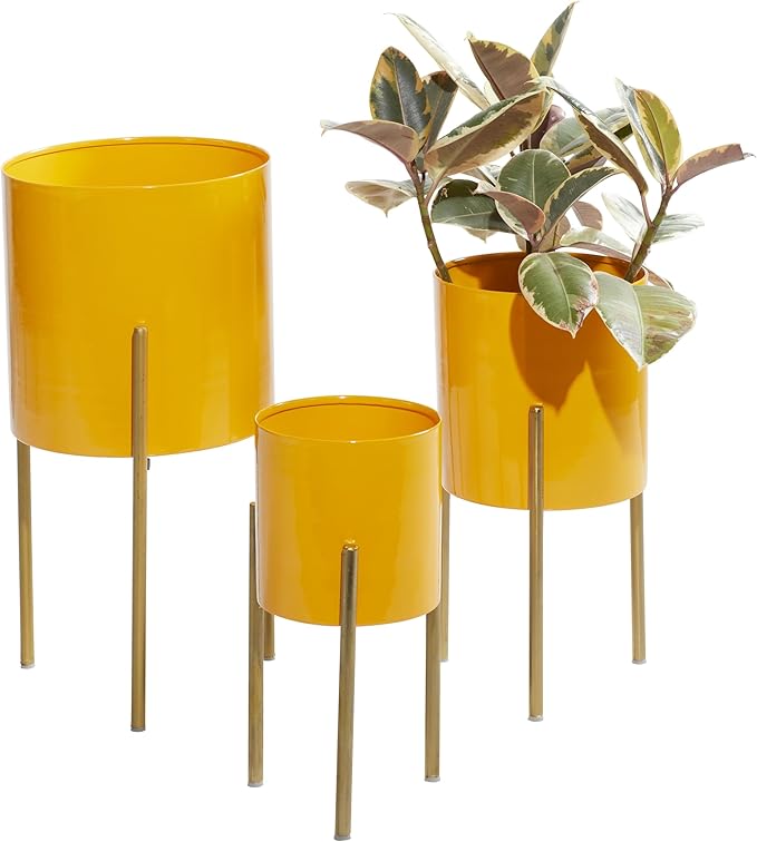 Deco 79 Metal Indoor Outdoor Planter Large Planter Pot by Deco79