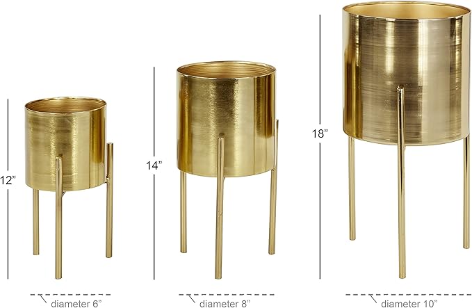 Deco 79 Metal Indoor Outdoor Planter Large Planter Pot - Image 5