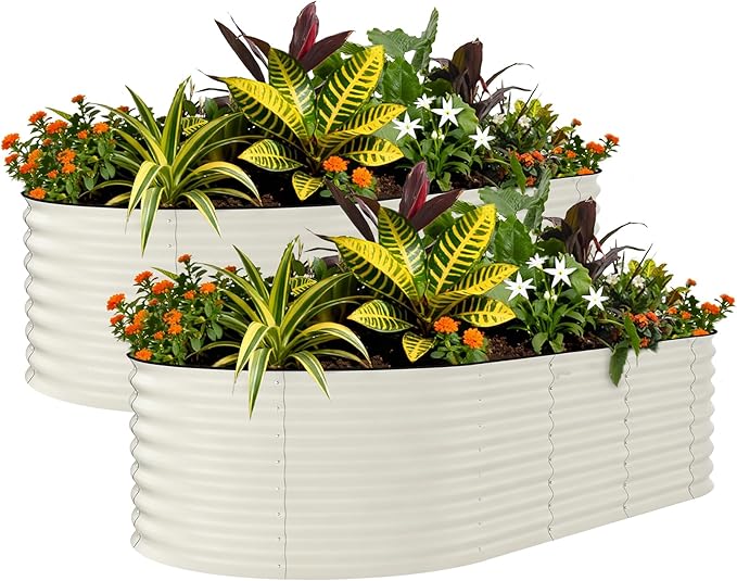 Garvee 2 Pack Galvanized Raised Garden Beds by Garvee