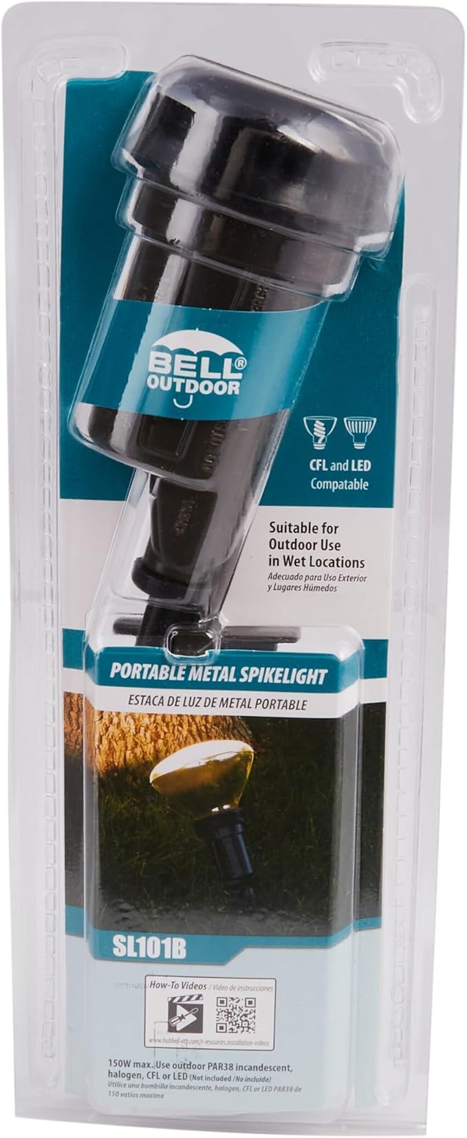 BELL Hubbell SL101B Portable Spike Light Par 38 Bulb Bronze Finish, 75-150 Watt - Image 2