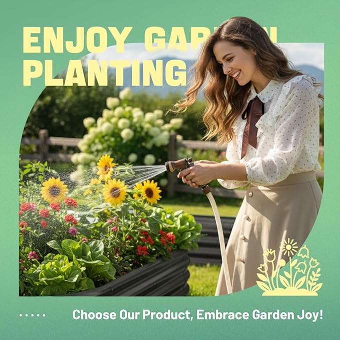 AHEONLAR 3 Pack 6×3×1ft Galvanized Raised Garden Beds, Oval Durable Planter - Image 7