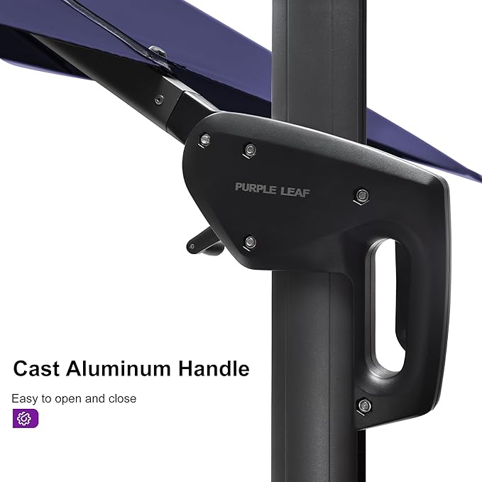 PURPLE LEAF 11.5' X 11.5' Telescopic Patio Umbrella - Image 7