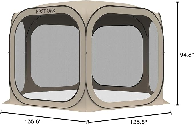 East Oak Screen House Tent Pop-Up, Portable Screen Room Canopy Instant Screen - Image 11